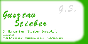 gusztav stieber business card